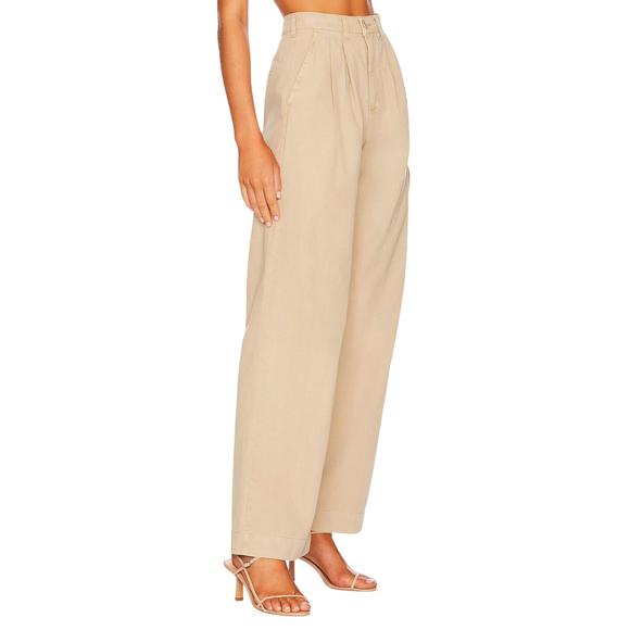 NEW PISTOLA ellery high rise wide leg trouser in sesame - Picture 2 of 3